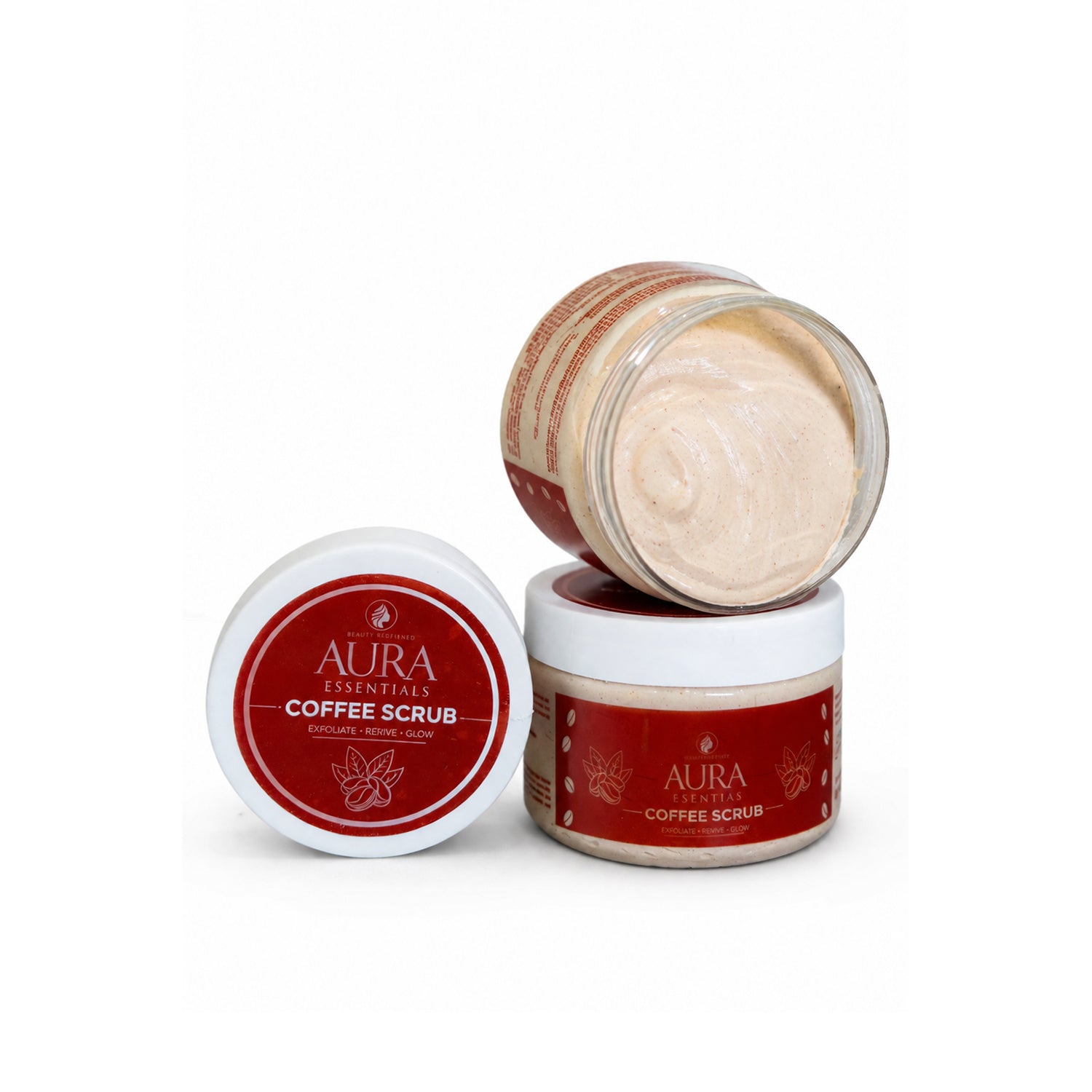 Aura Essentials Coffee Scrub – Exfoliating & Reviving Body & Face Scrub (300g)