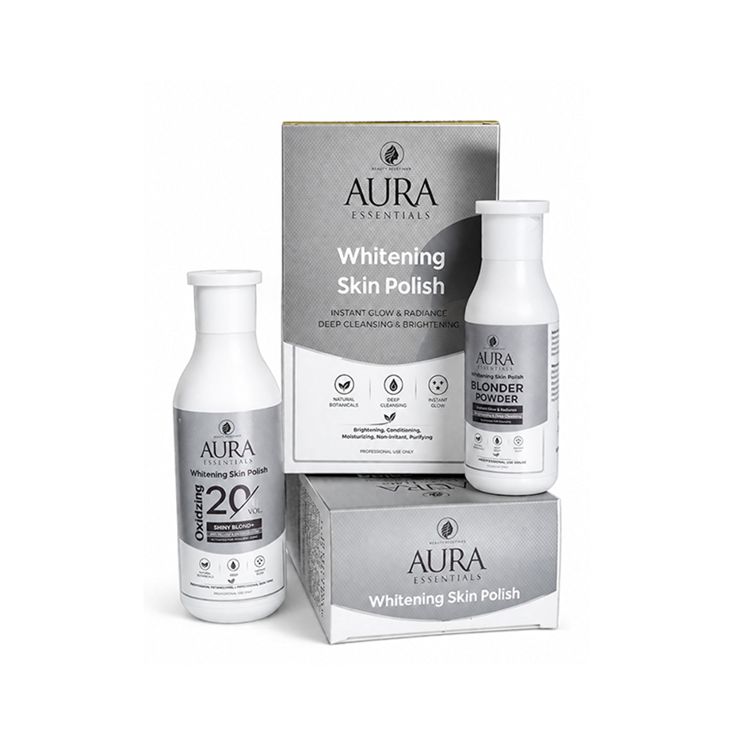 Aura Essentials Whitening Skin Polish – Cream & Powder Duo